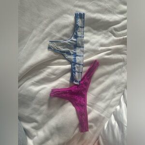 pink and blue panties both 25 both been worn!